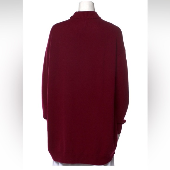 Rosetta Getty Asymmetrical Burgundy Sweater (SW1) - Picture 3 of 4